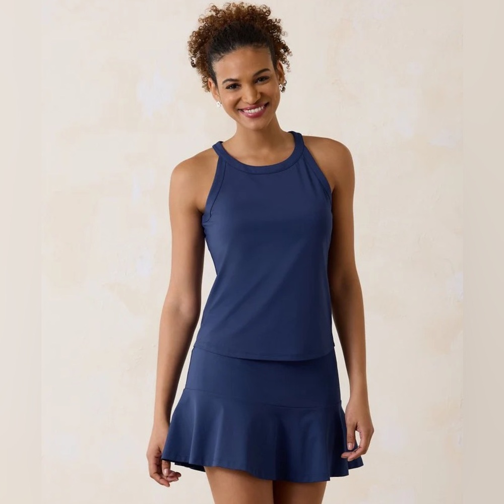 NWT TOMMY BAHAMA ABBY CREW HALTER TANK ISLAND NAVY